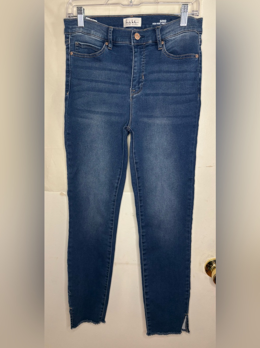 Nicole Miller New York High Rise Dark Ankle Skinny Jeans